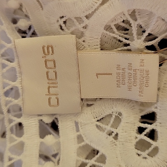 Chico's antique white crochet lace vest Size 1 (Chico's) Medium New with tags … - Picture 6 of 9